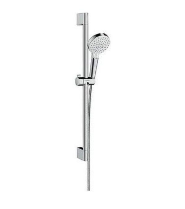 Brause-Set Hansgrohe Crometta Vario/Unica 650 mm, 2 Strahlarten Ø 100 mm weiß/verchromt