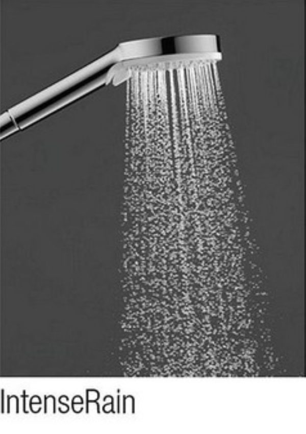 Brause-Set Hansgrohe Crometta Vario/Unica 650 mm, 2 Strahlarten Ø 100 mm weiß/verchromt – Bild 2