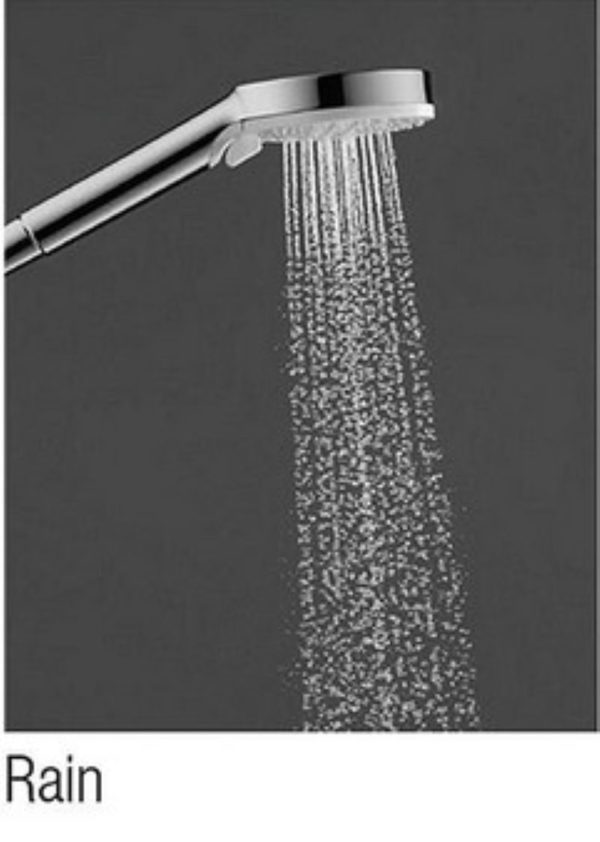Brause-Set Hansgrohe Crometta Vario/Unica 650 mm, 2 Strahlarten Ø 100 mm weiß/verchromt – Bild 3