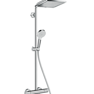 Brause-System HansgrohCrometta E 240 Handbrause, Kopfbrause 240x240 mm und Thermostat chrom