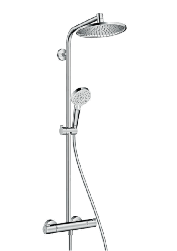 Brause-System Hansgrohe Crometta S240 Handbrause, Kopfbrause Ø 240 mm und Thermostat chrom