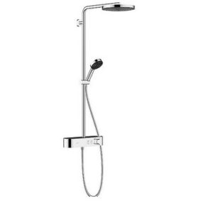 Brause-System Hansgrohe Pulsify 260 1jet Handbrause, Kopfbrause Ø 260 mm und Thermostat chrom