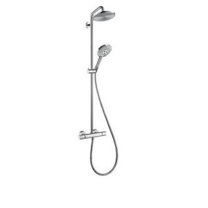 Brause-System Hansgrohe Raindance Select Handbrause, Kopfbrause Ø 240 mm und Thermostat chrom