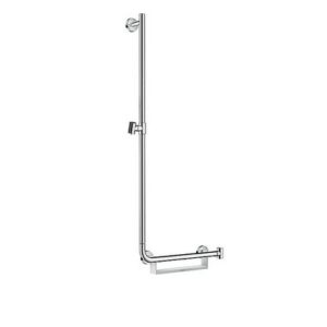 Brausestange Hansgrohe Unica Comfort 1100mm weiß/chrom mit Korb, Links