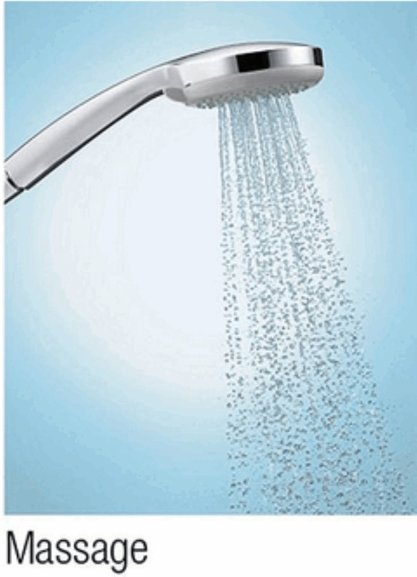 Brausethermostat-Set Hansgrohe Croma 100 Brausestange 900 mm, Handbrause Ø 100 mm und Brauseschlauch chrom – Bild 5
