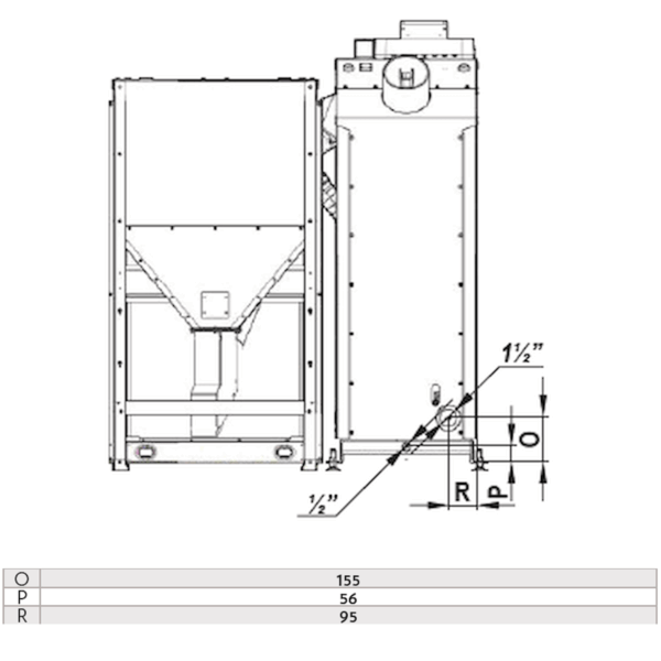 Pelletkassel Defro Komfort Ekopell 20 kw Bernner seitlich – Bild 6