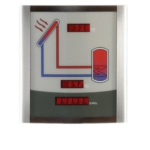 Display Resol Smart SD3 visualisiert Kollektor,-Speicher, u.Energieertrag der Solaranlage
