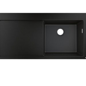 Einbauspüle Hansgrohe 450 1 Becken rechts BxT: 450x400 mm graphitschwarz