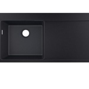 Einbauspüle Hansgrohe 450 1 Becken links BxT: 450x400 mm graphitschwarz