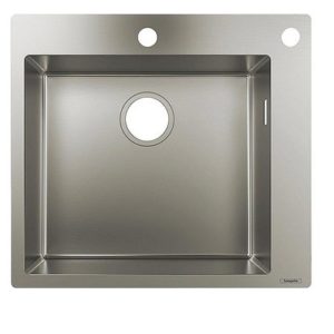Einbauspüle Hansgrohe 450 S711-F450 Becken BxT: 450x400 mm mit Exzenterbohrung