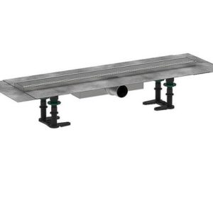 Hansgrohe RainDrain Compact Komplettset f. flache Installation, Edelstahl gebürstet 1000