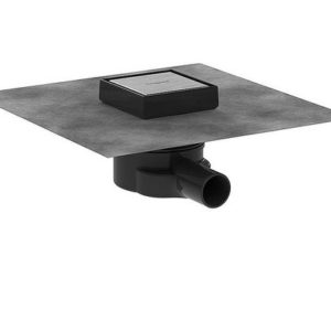 Hansgrohe RainDrain Point Komplettset Punktablauf Edelstahl gebürstet / befliesbar, 100x100