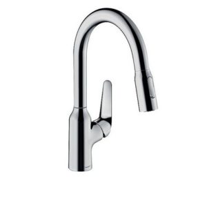 Spültischmischer Hansgrohe 180 M4216 herausziehbare Geschirrbrause + System S-Box Ausladung 224 mm chrom