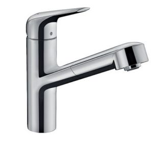 Spültischmischer Hansgrohe 150 M4214 mit herausziehbarem Auslauf + System S-Box Ausladung 225 mm chrom