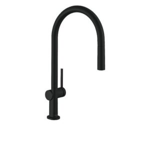 Spültischmischer Hansgrohe 210 Talis M54 Schwenkauslauf Ausladung 223 mm schwarz matt