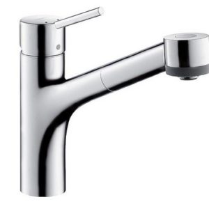 Spültischmischer Hansgrohe Talis-S herausziehbare Geschirrbrause Ausladung 220 mm chrom