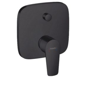 Unterputz-Wannenmischer Hansgrohe Talis E Rosette 155x155 mm schwarz matt