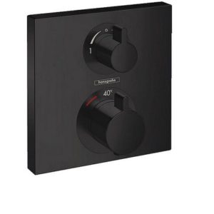 Unterputz Ecostat Square Hansgrohe 2 Verbraucher mattschwarz