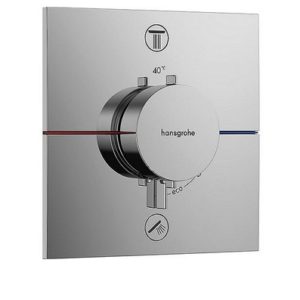 UP-Thermostat Hansgrohe ShowerSelect Comfort E Fertigset 2 Verbraucher chrom