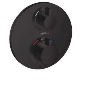 Unterputz Ecostat S Hansgrohe 2 Verbraucher mattschwarz