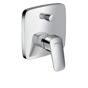 Unterputz-Wannenmischer Hansgrohe Logis Rosette 155 x 155 mm chrom
