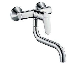 Wand-Spültischmischer Hansgrohe Focus M41 mit Schwenkauslauf Ausladung 200 mm chrom