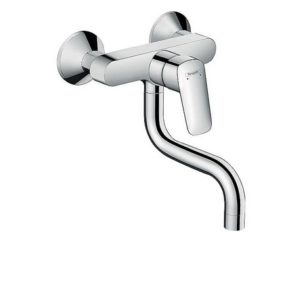 Wand-Spültischmischer Hansgrohe Logis M31 mit Schwenkauslauf Ausladung 209 mm chrom