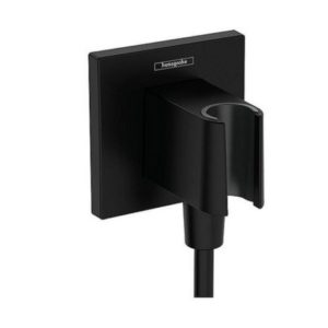 Wandanschlussbogen Hansgrohe FixFit E Porter KS mit Brausehalter DN15 (1/2") mattschwarz