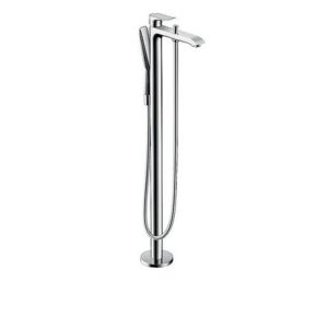 Wannenmischer Hansgrohe Metris bodenstehend mit Handbrause Ausladung 209 mm chrom